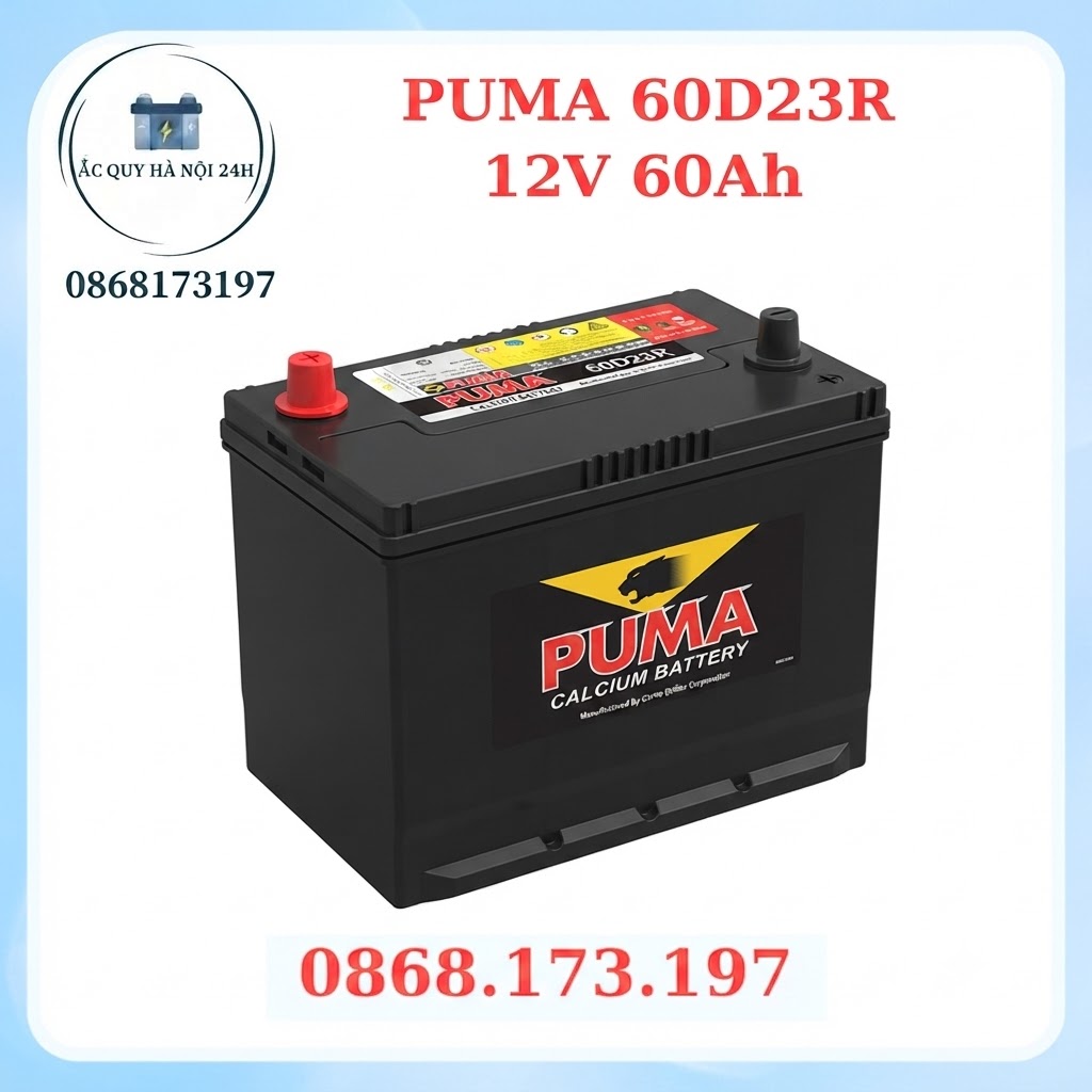 Ắc quy Puma 12V 60Ah 60D23R