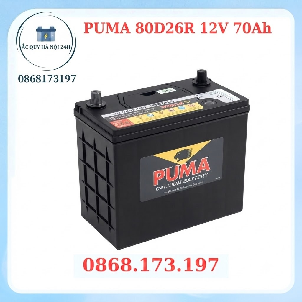 Ắc quy Puma 80D26R (12V 70Ah)